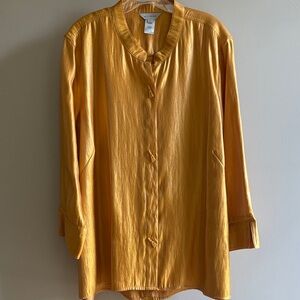 Multiples Shimmering Gold Blouse